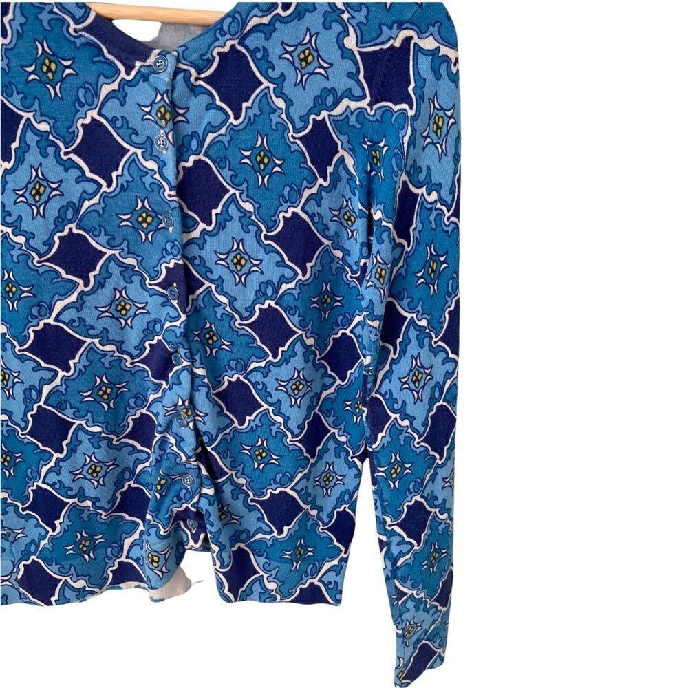 Charter Club  Front Button Printed Cardigan Sweater in Size X Small - Picture 4 of 7